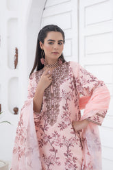 Floral Poise Emb 3 Pc